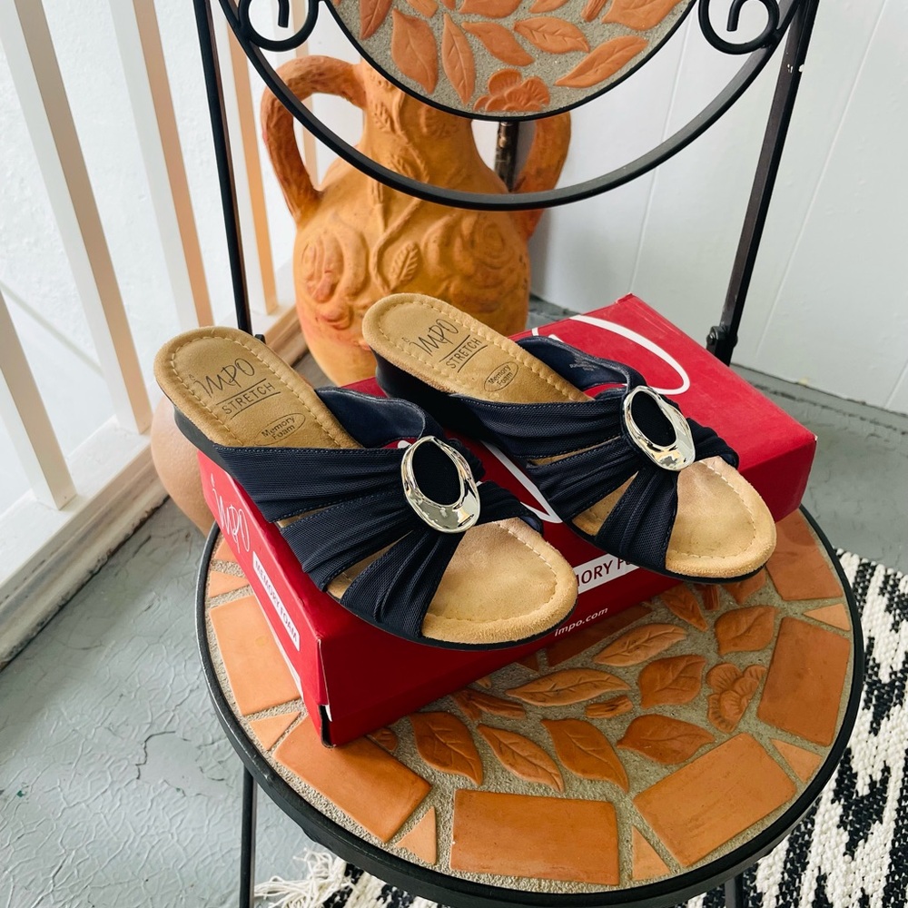 🦋Impo GENEEN Sandals in  MIDNIGHT BLUE with Silver Accent